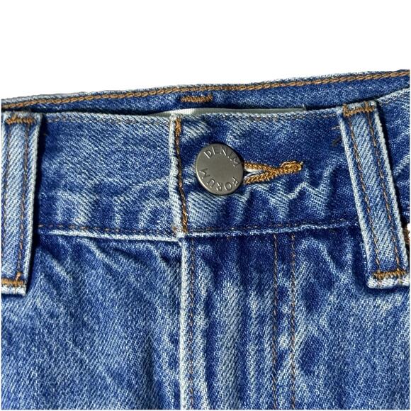 Aritzia Denim Forum 90's Pencil Denim Skirt Womens Sz 24 Waist 27 Front Slit - Picture 2 of 5